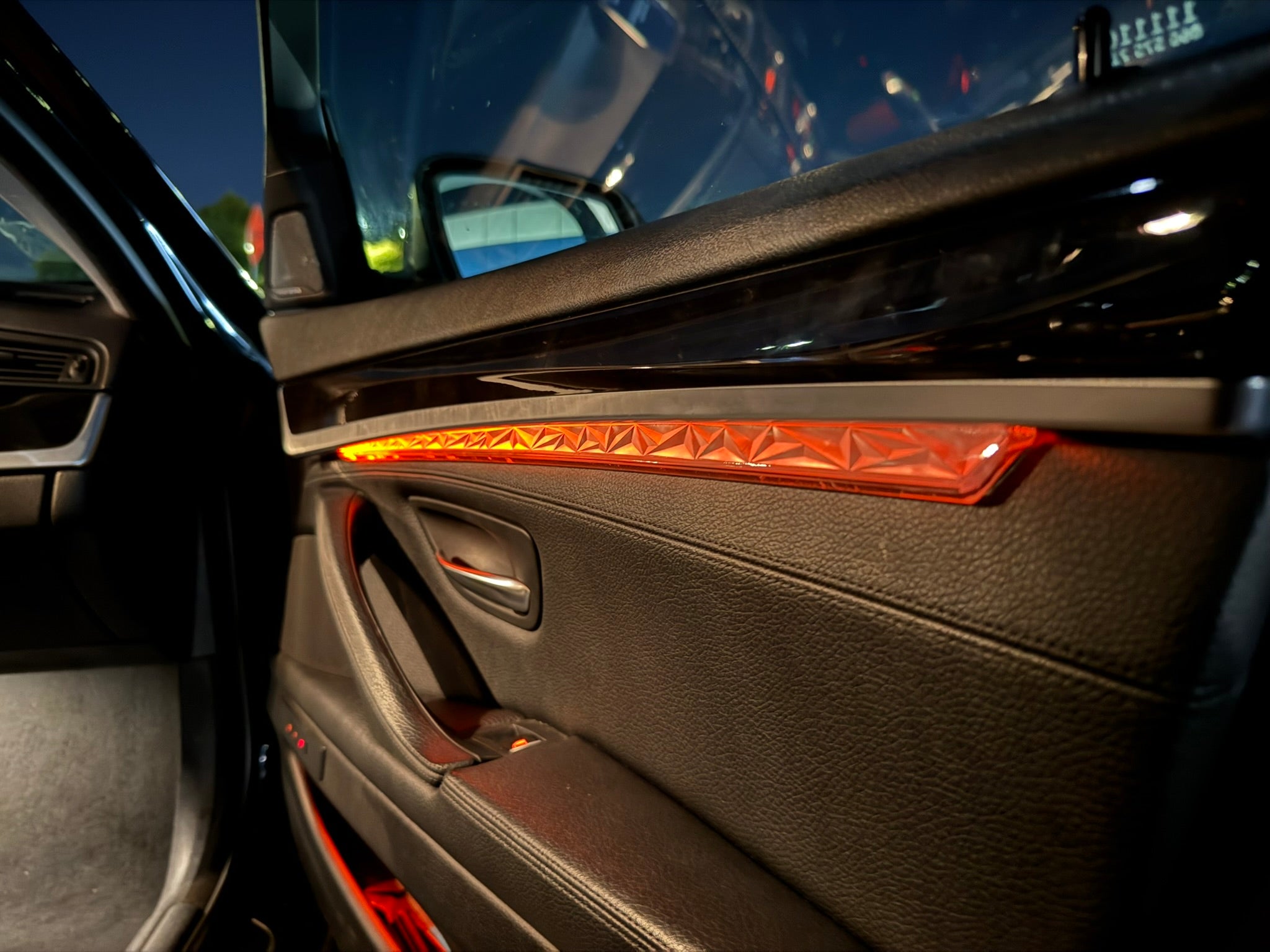 BMW interior glowing with BeamerLights ambient lighting
