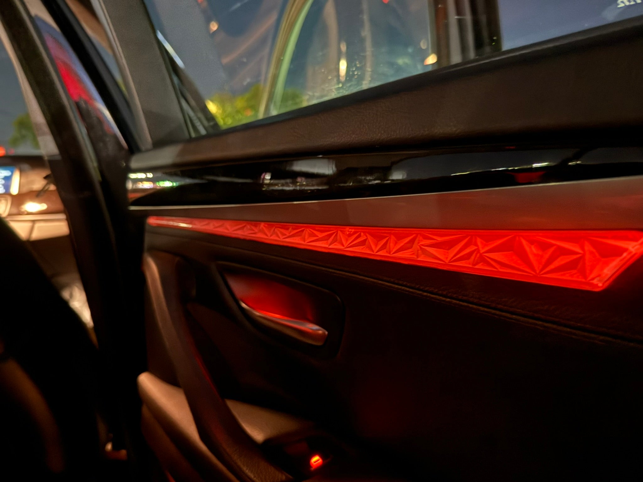 BMW interior glowing with BeamerLights ambient lighting