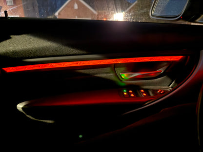BMW F30 F31 F80 Plug-and-Play LED Ambient Lighting Kit | 3 Series & M3 — OEM Channel Fit, No Wiring