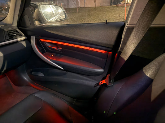 BMW F30 F31 F80 Plug-and-Play LED Ambient Lighting Kit | 3 Series & M3 — OEM Channel Fit, No Wiring